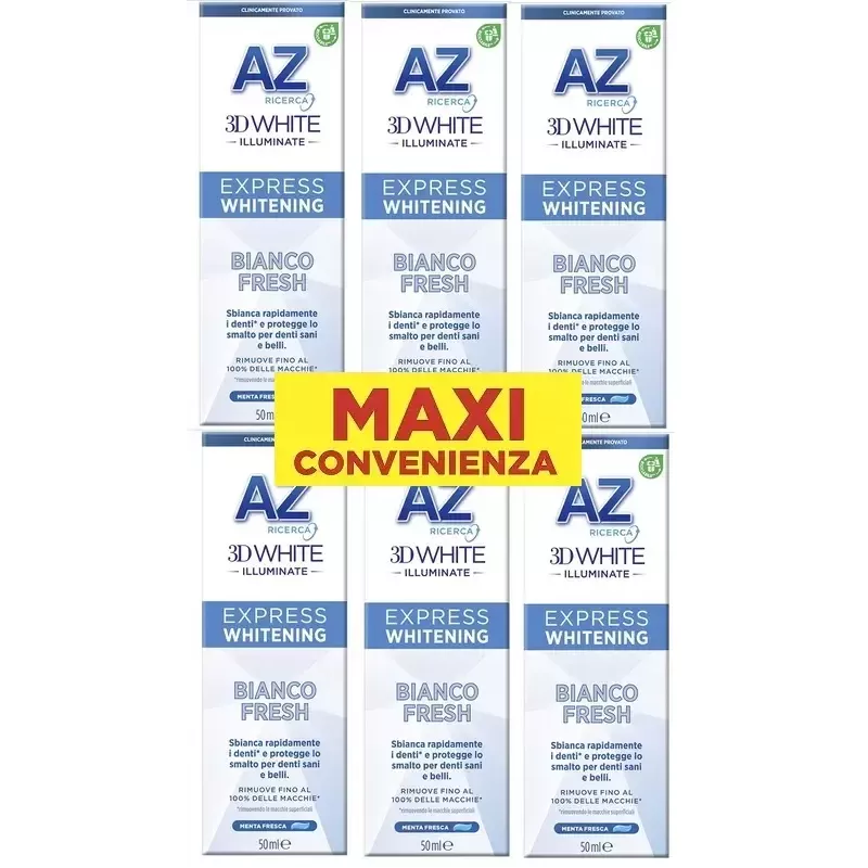 AZ Dentifricio 3DWhite Illuminate Bianco Fresh - 6x50ml AZ Dentifricio 3DWhite Illuminate Bianco Fresh - 6x50ml