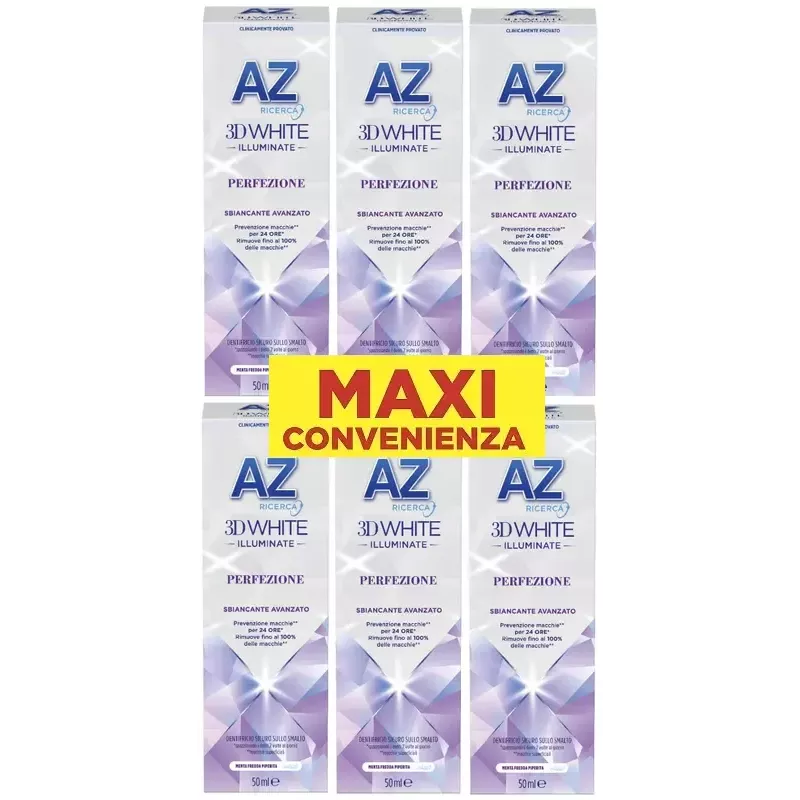 AZ Dentifricio 3D White Illuminate Perfezione 6x50ml - Sbiancante