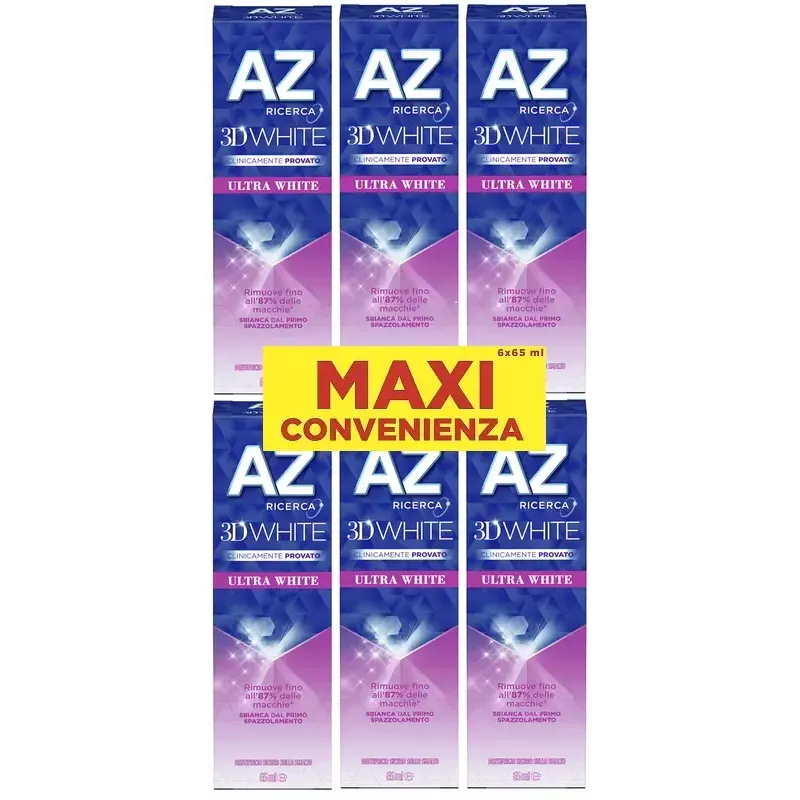 Az Dentifricio 3D Ultra White Sbiancante - 6x65ml Az Dentifricio 3D Ultra White Sbiancante - 6x65ml