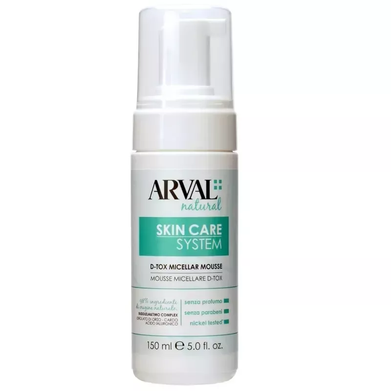 Arval D-Tox Micellar Mousse – Detergente viso e tonico 150ml Arval D-Tox Micellar Mousse – Detergente viso e tonico 150ml