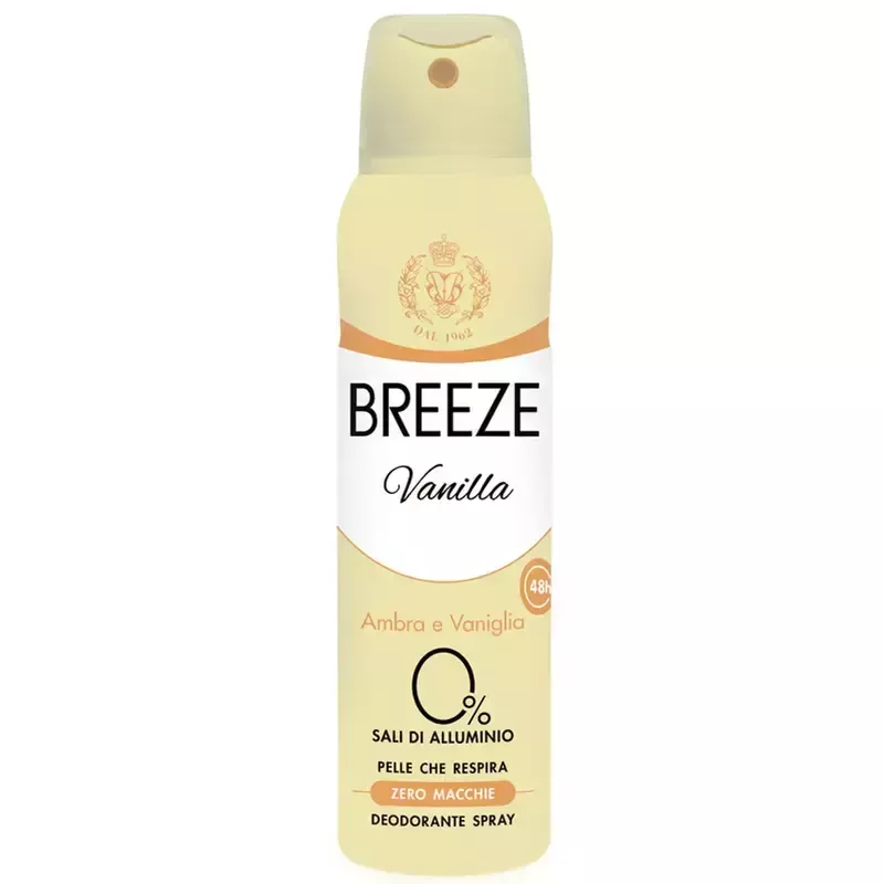 Breeze Deodorante Spray Ambra e Vaniglia 150ml Breeze Deodorante Spray Ambra e Vaniglia 150ml