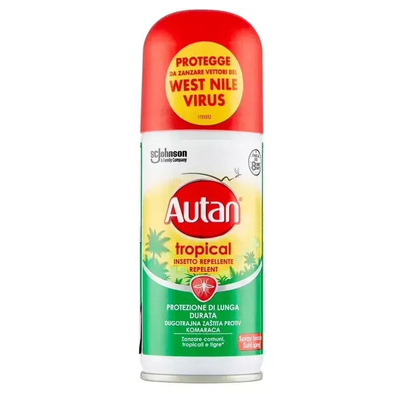 Autan Tropical Spray Secco 100ml – Protezione Zanzare