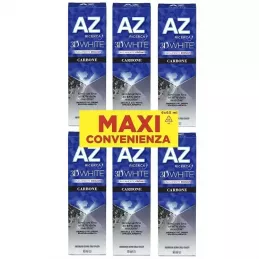 Dentifricio AZ 3D White Carbone 6x65ml – Sbiancante