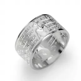 Anello Amen Ave Maria in Argento 925 | Gioiello Sacro Unisex