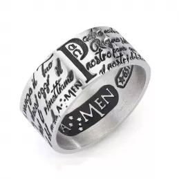Amen Anello Padre Nostro Italiano Corsivo - Unisex