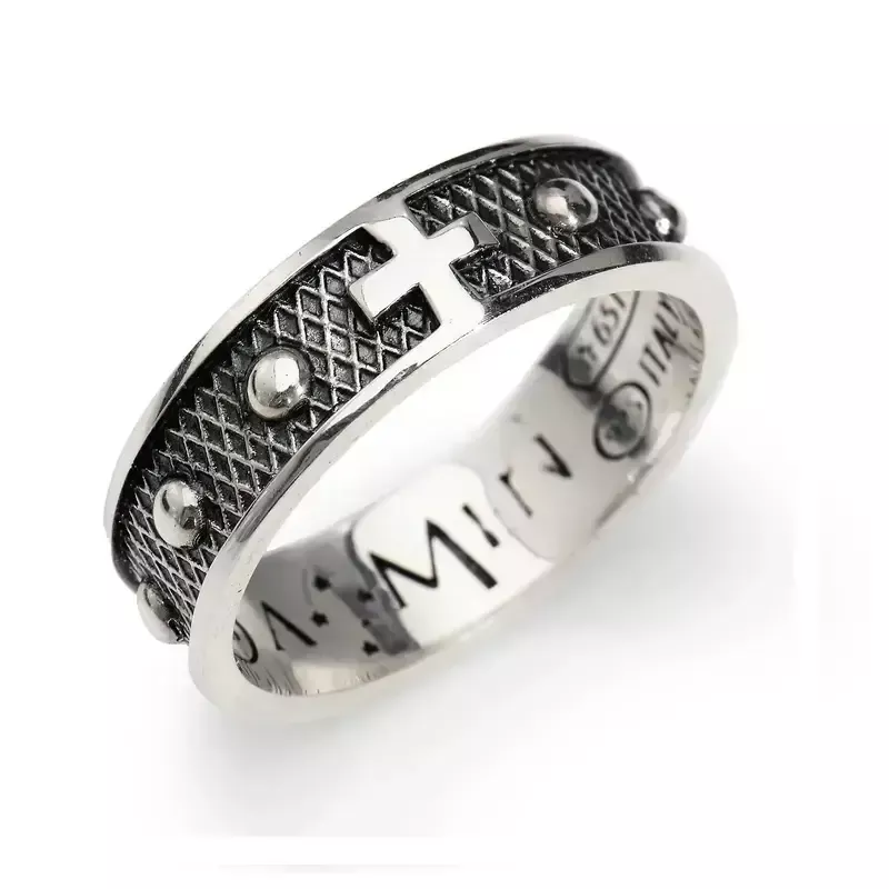 Amen Anello Rosario Croce in Argento 925 Unisex Amen Anello Rosario Croce in Argento 925 Unisex