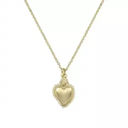 Amen Collana Donna Sacro Cuore Dorato in Argento 925
