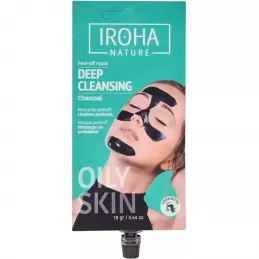 Maschera Viso Peel-Off al Carbone Iroha – Pori Puliti