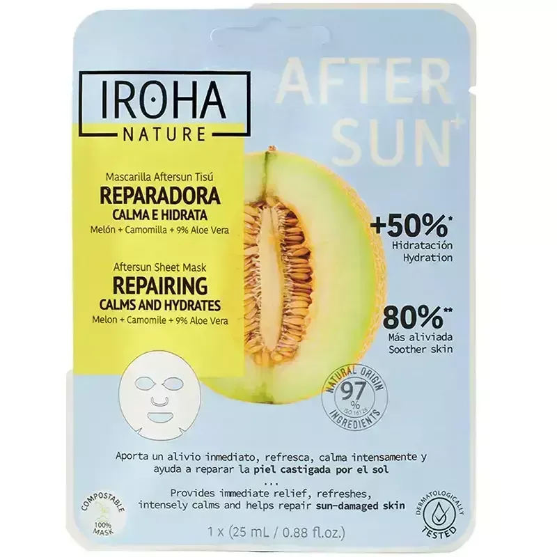 Iroha Maschera Viso After Sun Riparatrice al Melone 25ml Iroha Maschera Viso After Sun Riparatrice al Melone 25ml