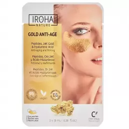 Iroha Patch Occhi Anti Età con Oro 24K e Acido Ialuronico