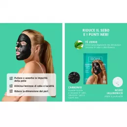 Maschera Purificante Viso Iroha al Carbone Attivo 23ml Maschera Purificante Viso Iroha al Carbone Attivo 23ml