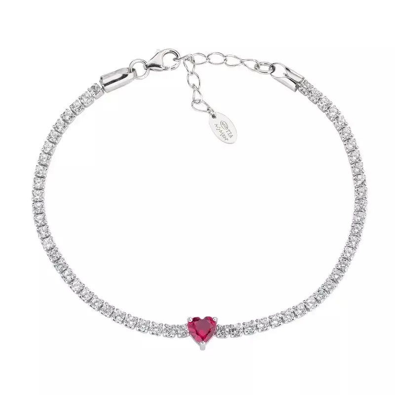 Amen Bracciale Cuore Argento con Zirconi Amen Bracciale Cuore Argento con Zirconi