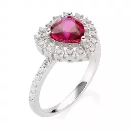Anello Amen Stardust Cuore Rosso – Argento 925