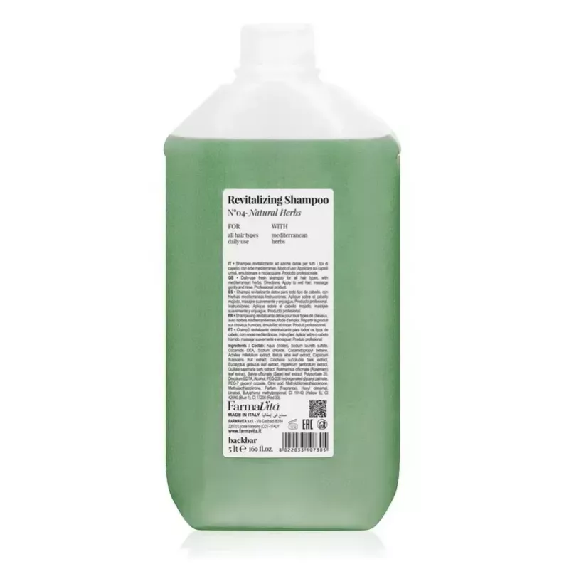 Farmavita Backbar Revitalizing Shampoo N°04 Natural Herbs 5000ml Farmavita Backbar Revitalizing Shampoo N°04 Natural Herbs 5000ml