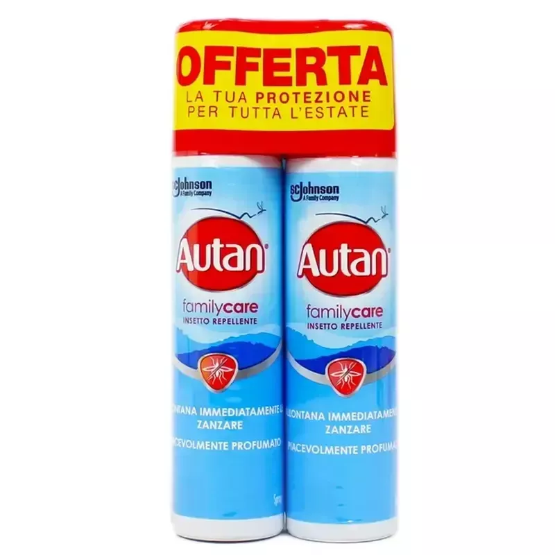 Autan Family Care Bibacco Spray Antizanzare 2x100ml Autan Family Care Bibacco Spray Antizanzare 2x100ml