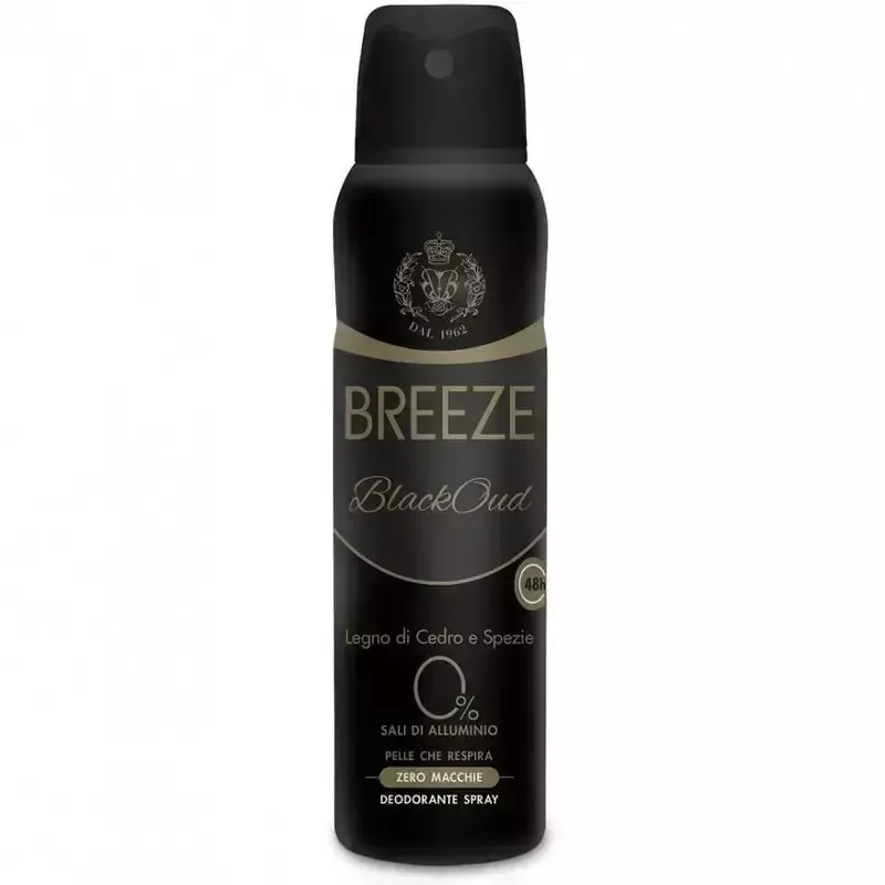 Breeze Black Oud Spray 150ml | Protezione senza alluminio