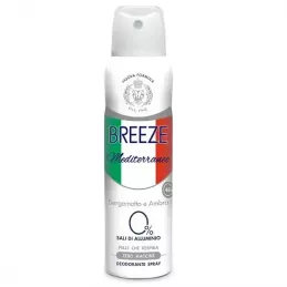 Breeze Mediterraneo Deodorante – 0% Alluminio, 48h Freschezza