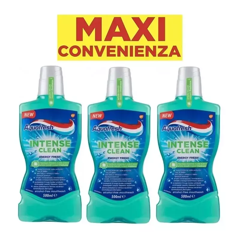 Aquafresh Collutorio 3x500ml – Alito Fresco e Smalto Forte